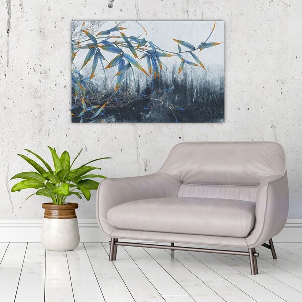 Tablou - Bambus pe perete (90x60 cm)