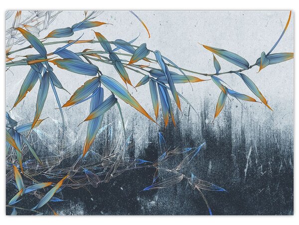 Tablou - Bambus pe perete (70x50 cm)