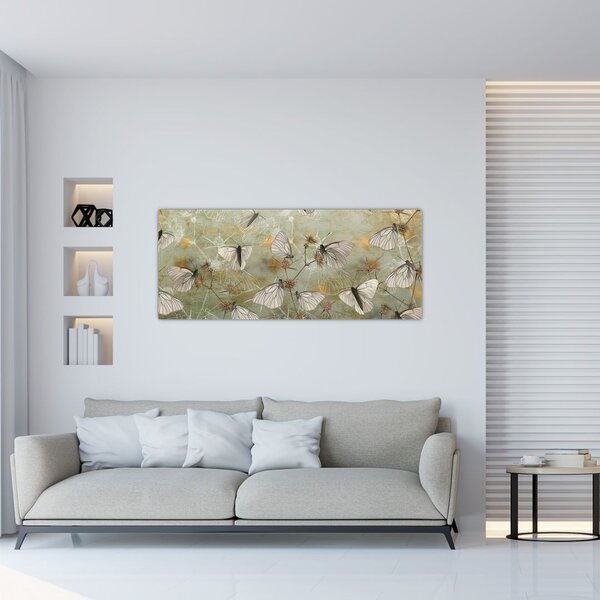 Tablou - Vintege fluturi (120x50 cm)