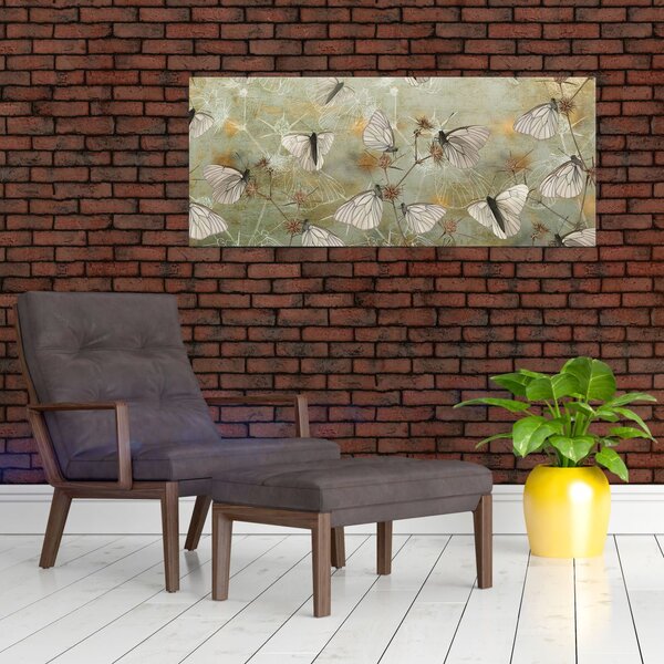 Tablou - Vintege fluturi (120x50 cm)