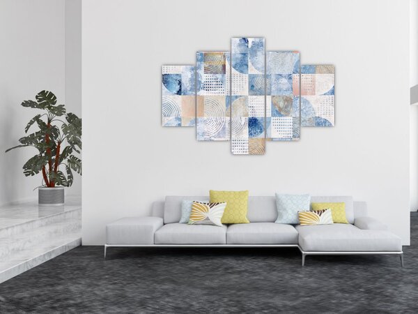 Tablou - figuri geometrice pe perete (150x105 cm)