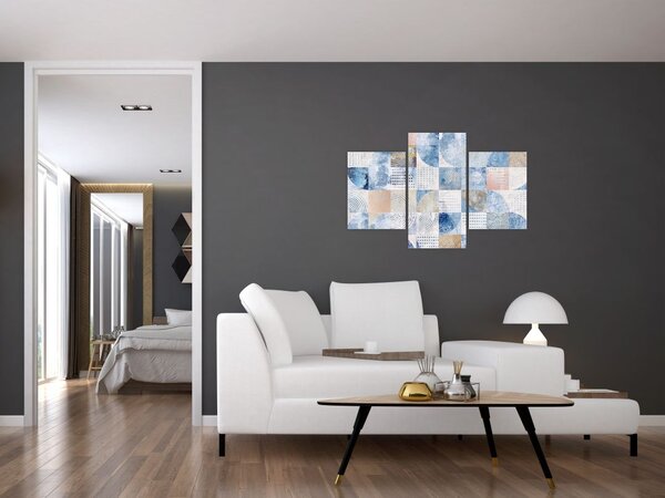Tablou - figuri geometrice pe perete (90x60 cm)