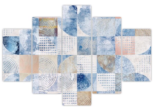Tablou - figuri geometrice pe perete (150x105 cm)