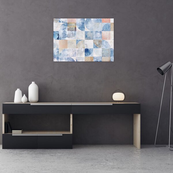 Tablou - figuri geometrice pe perete (70x50 cm)