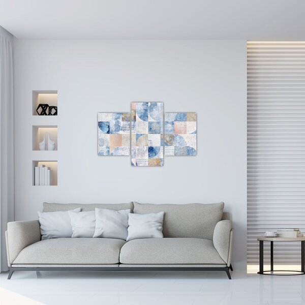 Tablou - figuri geometrice pe perete (90x60 cm)