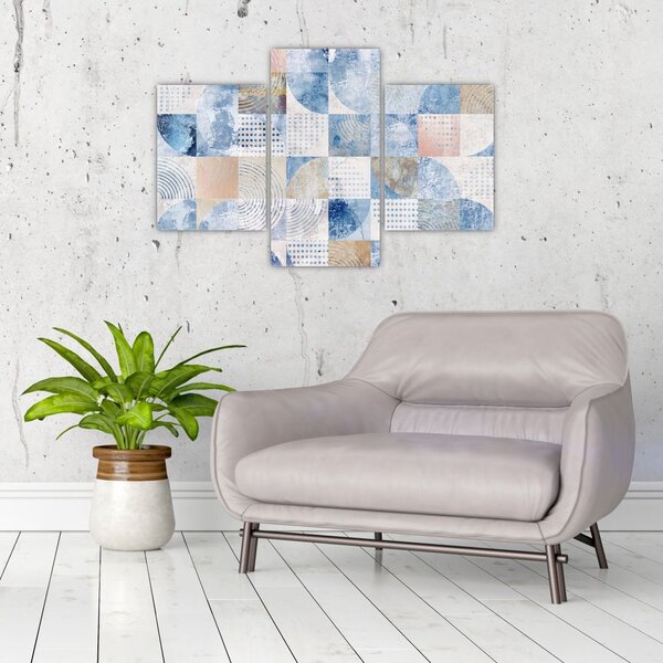 Tablou - figuri geometrice pe perete (90x60 cm)