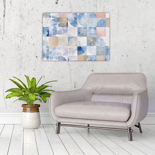 Tablou - figuri geometrice pe perete (70x50 cm)