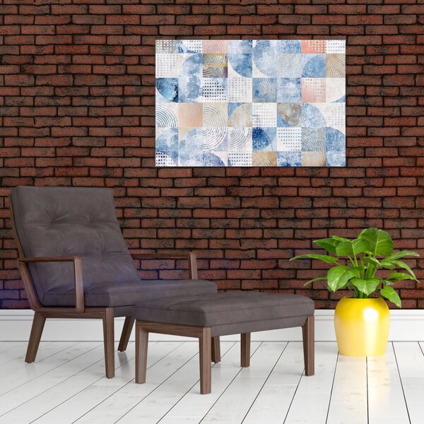 Tablou - figuri geometrice pe perete (90x60 cm)