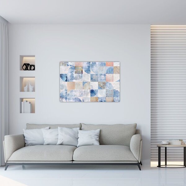 Tablou - figuri geometrice pe perete (90x60 cm)