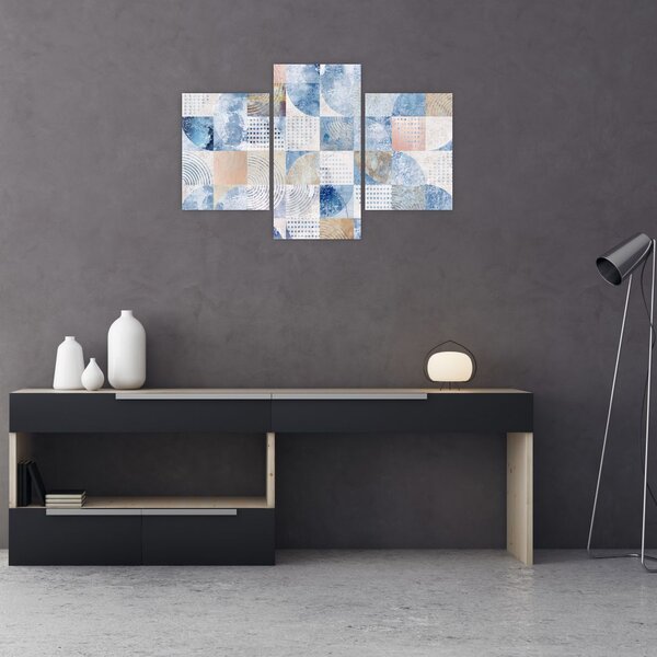Tablou - figuri geometrice pe perete (90x60 cm)