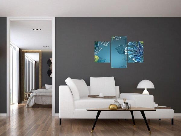 Tablou - Frunzele plantelor tropicale (90x60 cm)