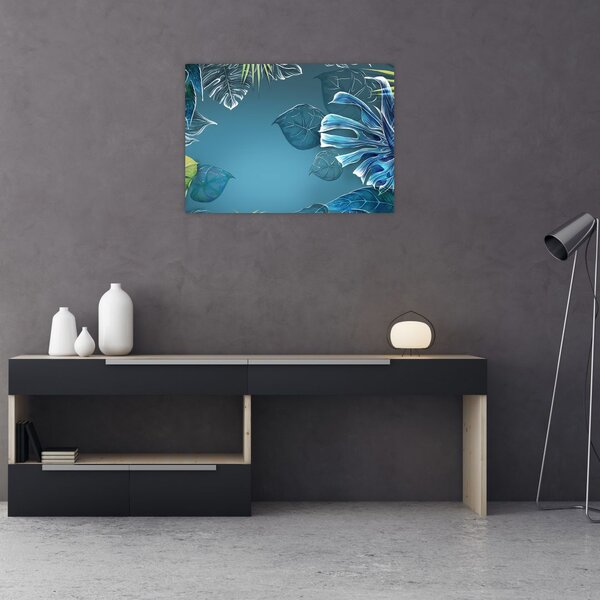 Tablou - Frunzele plantelor tropicale (70x50 cm)