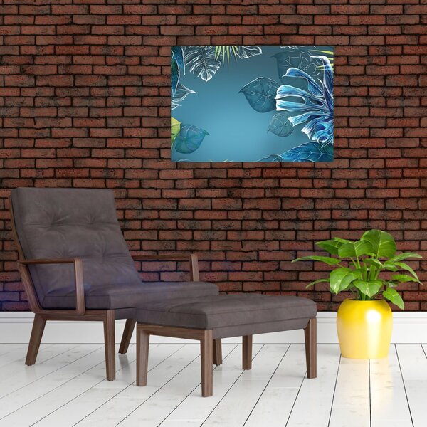 Tablou - Frunzele plantelor tropicale (70x50 cm)