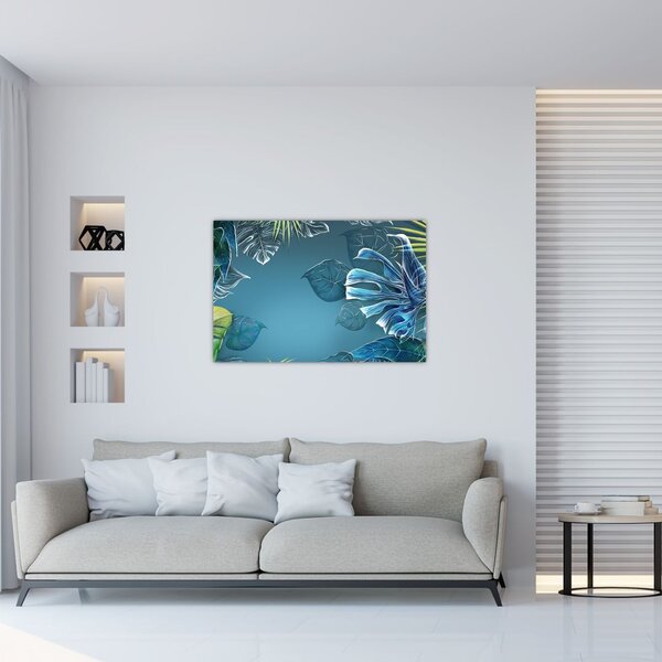 Tablou - Frunzele plantelor tropicale (90x60 cm)