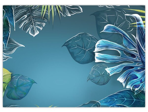 Tablou - Frunzele plantelor tropicale (70x50 cm)