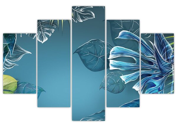 Tablou - Frunzele plantelor tropicale (150x105 cm)