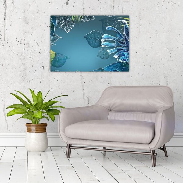 Tablou - Frunzele plantelor tropicale (70x50 cm)