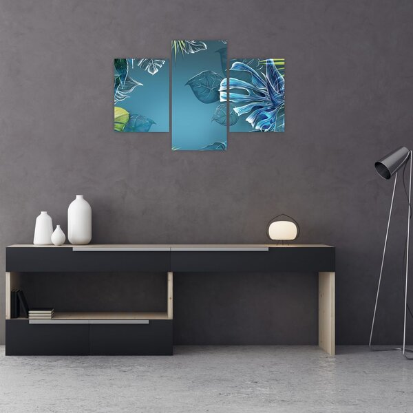 Tablou - Frunzele plantelor tropicale (90x60 cm)