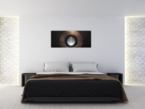 Tablou - Abstracție, luna peste apă (120x50 cm)