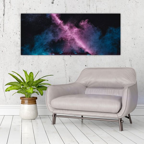 Tablou - Fum roz-albastru (120x50 cm)