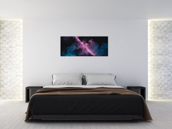 Tablou - Fum roz-albastru (120x50 cm)