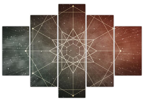 Tablou - Dodecagrama cosmică (150x105 cm)