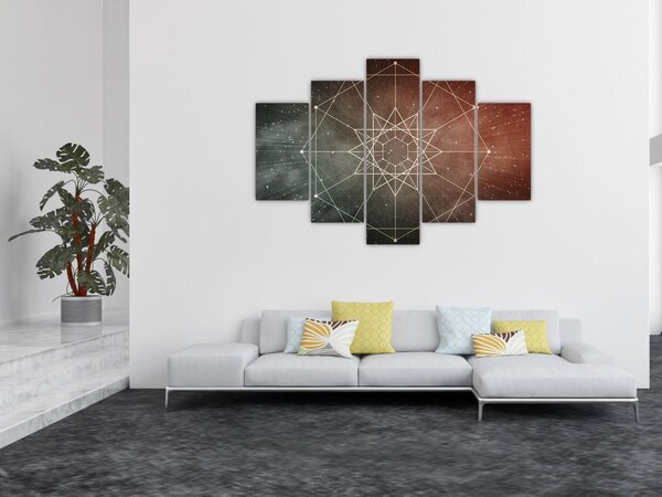 Tablou - Dodecagrama cosmică (150x105 cm)