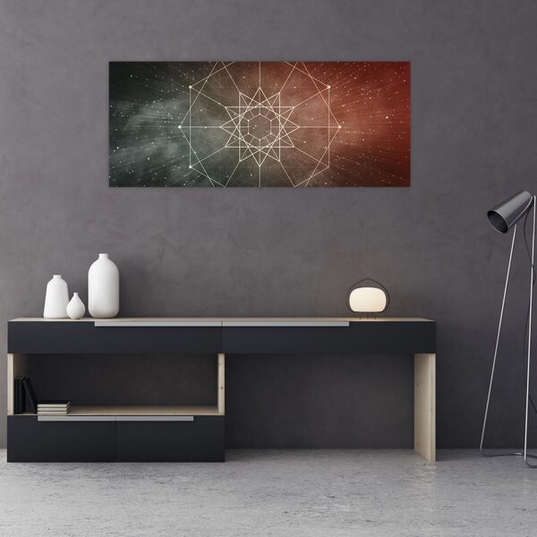 Tablou - Dodecagrama cosmică (120x50 cm)