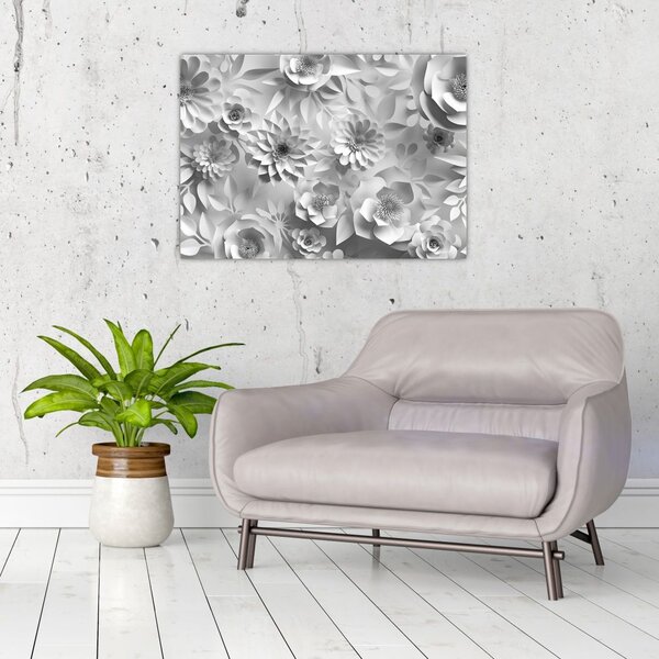Tablou - Flori albe (70x50 cm)
