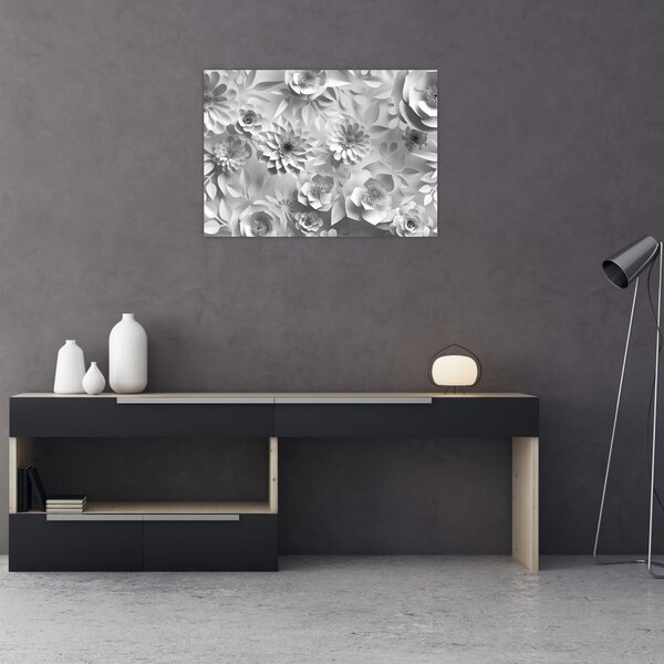 Tablou - Flori albe (70x50 cm)