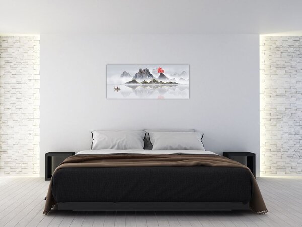 Tablou - Munții în ceață (120x50 cm)