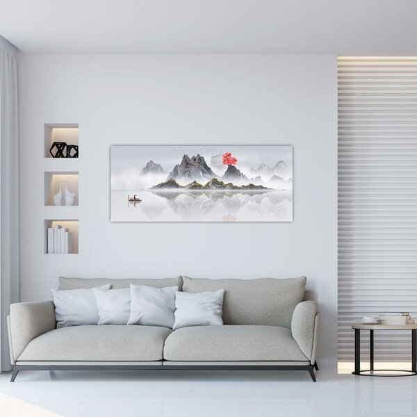 Tablou - Munții în ceață (120x50 cm)