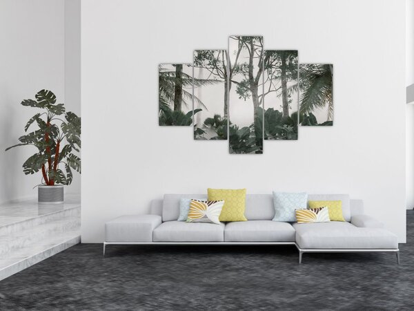 Tablou - Jungla în ceața dimineții (150x105 cm)