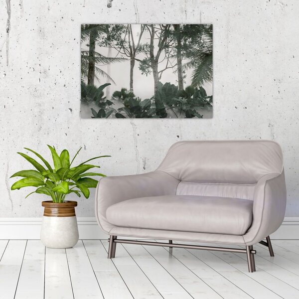Tablou - Jungla în ceața dimineții (70x50 cm)