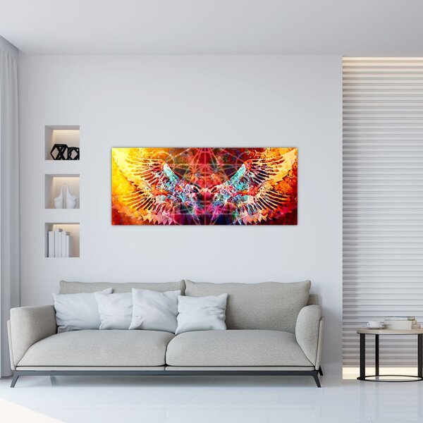 Tablou - Merkaba cu aripi, abstracție (120x50 cm)