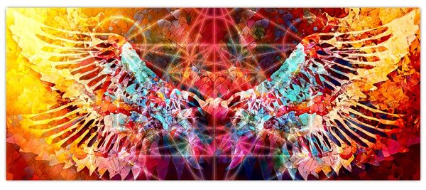 Tablou - Merkaba cu aripi, abstracție (120x50 cm)