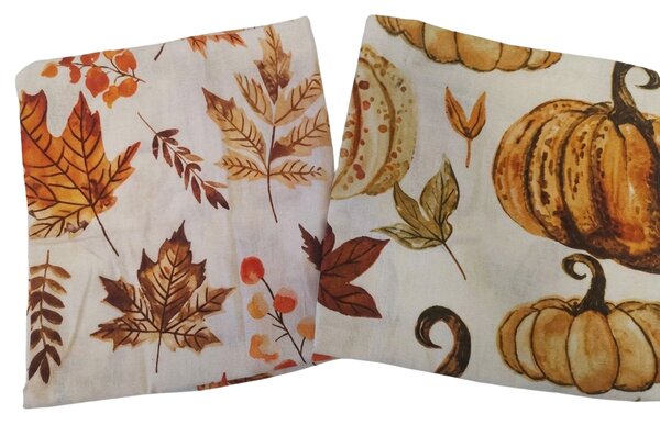 Fata de perna din flanel LEAVES & PUMPKINS 50x70 cm, colorat