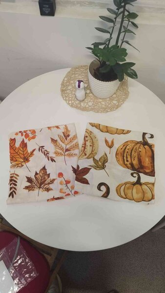 Fata de perna din flanel LEAVES & PUMPKINS 50x70 cm, colorat