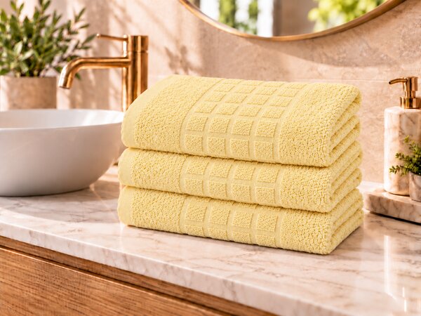 Prosop SOFT 70x140 cm crem, 100% bumbac