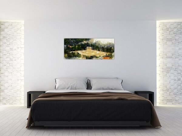 Tablou - Templul lui Zeus, Atena, Grecia (120x50 cm)