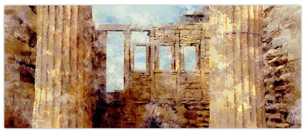 Tablou - Erechtheion, Atena, Grecia (120x50 cm)