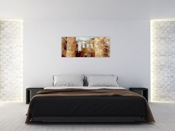 Tablou - Erechtheion, Atena, Grecia (120x50 cm)