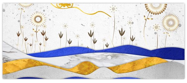 Tablou - Munții aurii (120x50 cm)