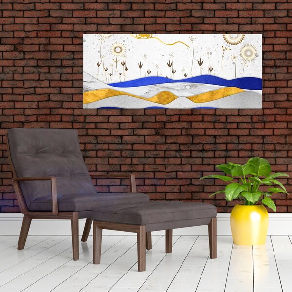 Tablou - Munții aurii (120x50 cm)
