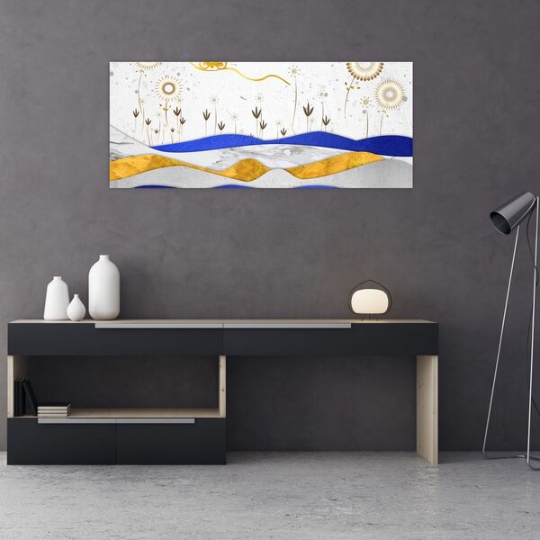 Tablou - Munții aurii (120x50 cm)