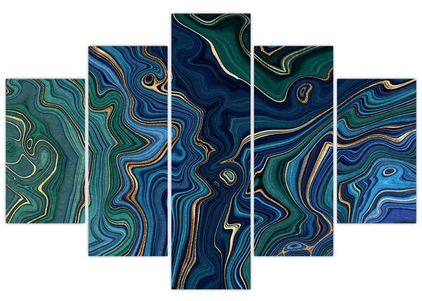 Tablou - Marmură verde- albastru (150x105 cm)