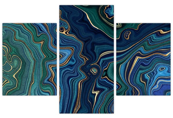 Tablou - Marmură verde- albastru (90x60 cm)