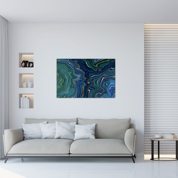 Tablou - Marmură verde- albastru (90x60 cm)