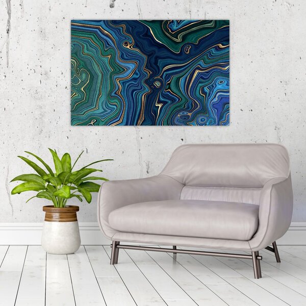 Tablou - Marmură verde- albastru (90x60 cm)