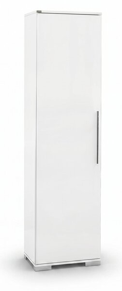 Dulap Multifunctional Adore Diamond, 8 rafturi, Usa reversibila, Alb, 50x187x35 cm
